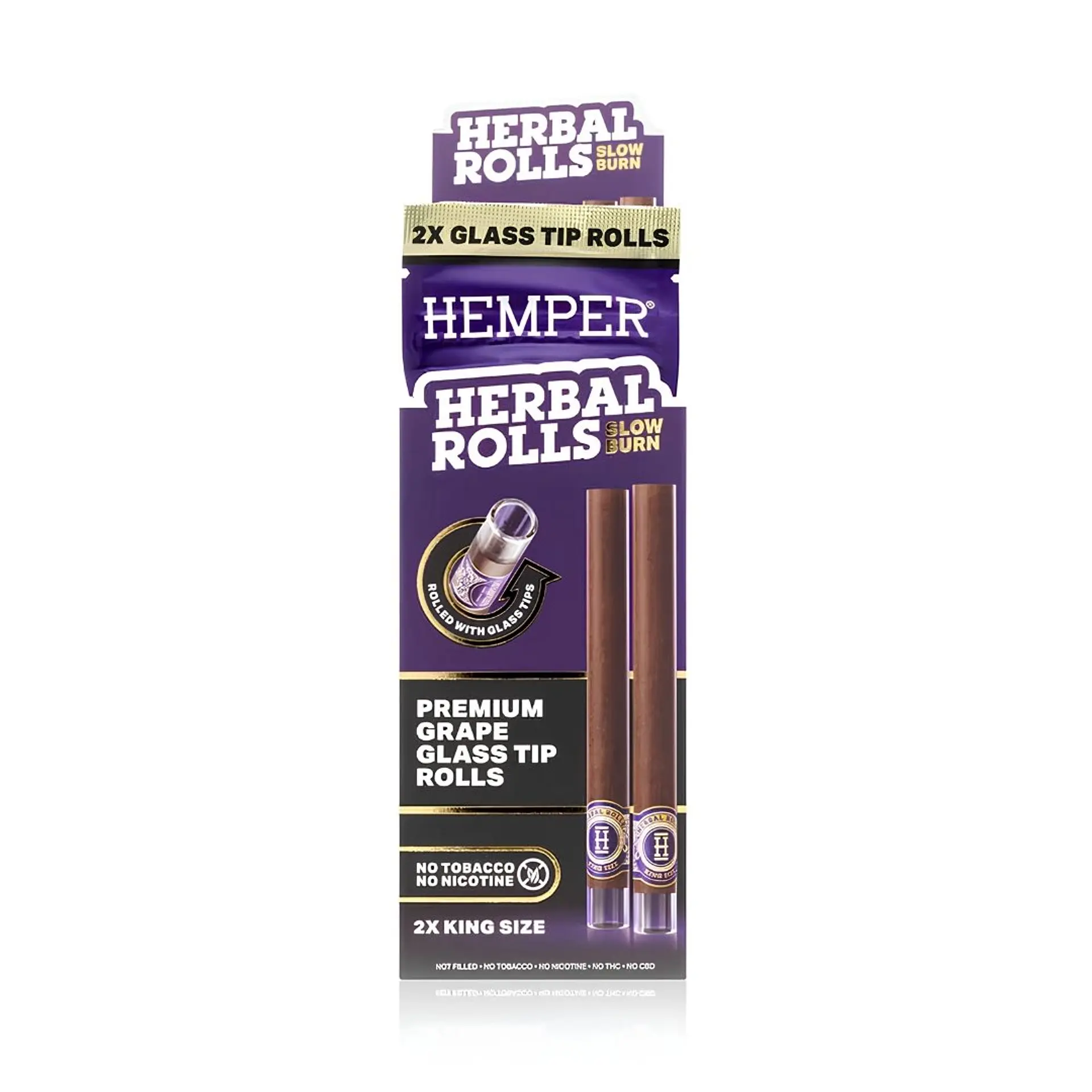 Hemper Herbal Rolls + Glass Tips King Size - Sabores 4