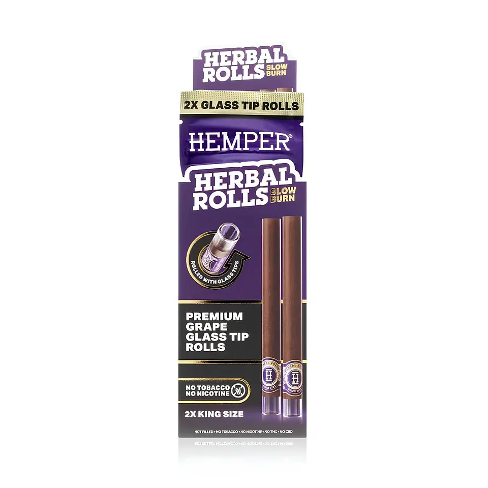 Hemper Herbal Rolls + Glass Tips King Size - Sabores 4