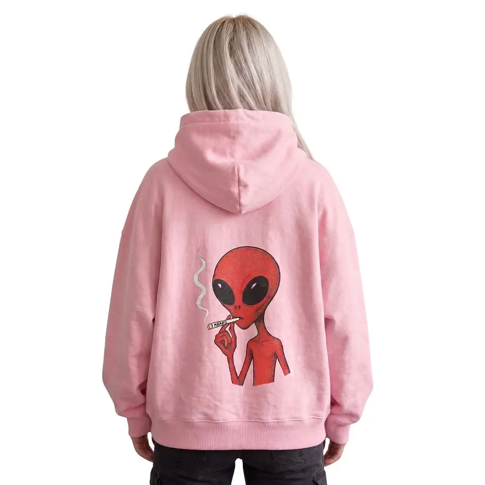 Polerón Hoodie Rosado Alien En El Viaje - Fumetas x Endless 2