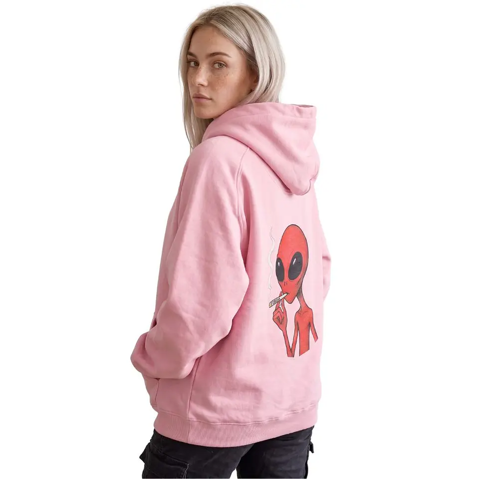 Polerón Hoodie Rosado Alien En El Viaje - Fumetas x Endless 1