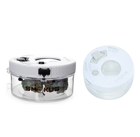 Smokus Focus Contenedor Luz + Lupa Jetpack Blanco