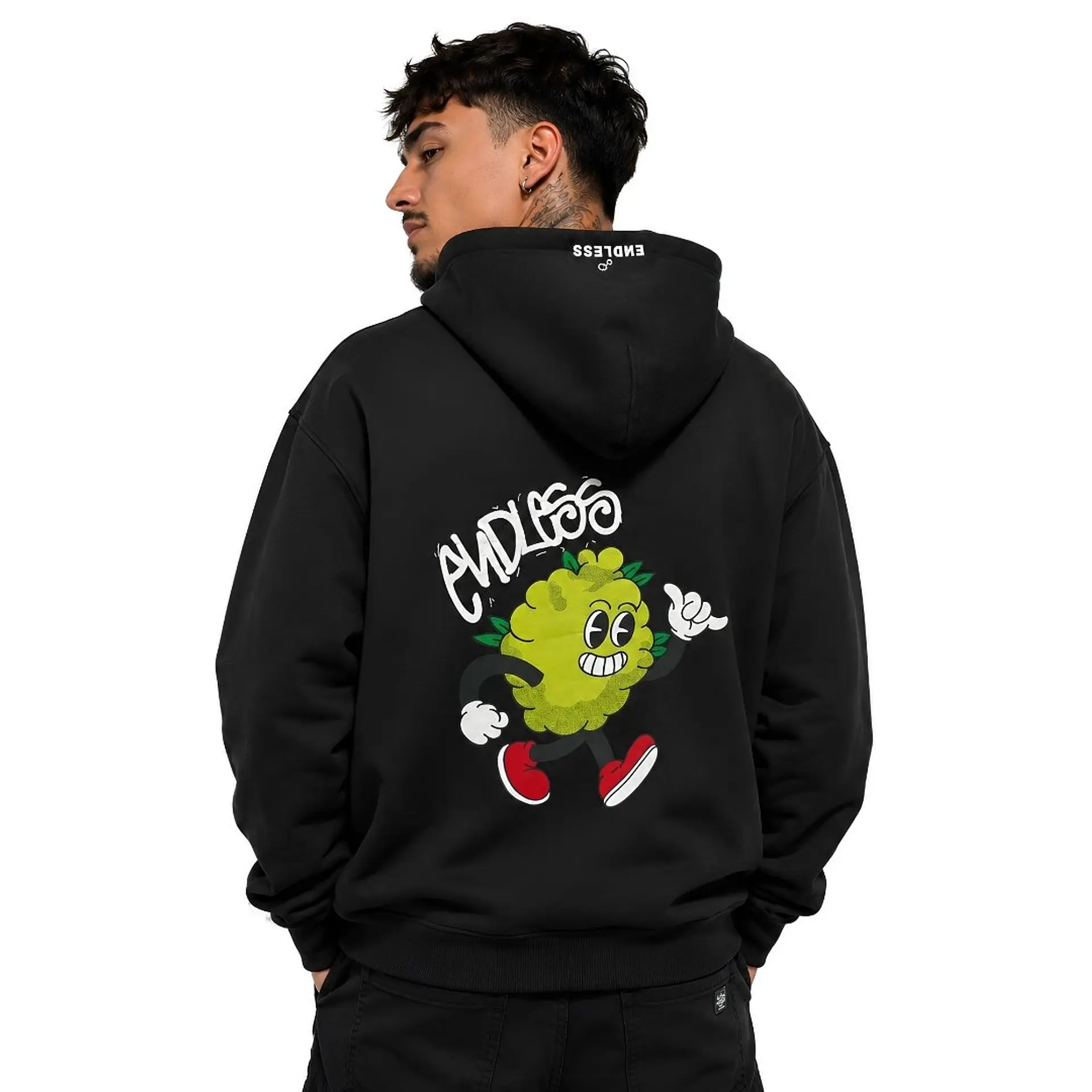 Polerón Hoodie Negro Cogollito Chill - Fumetas x Endless 3