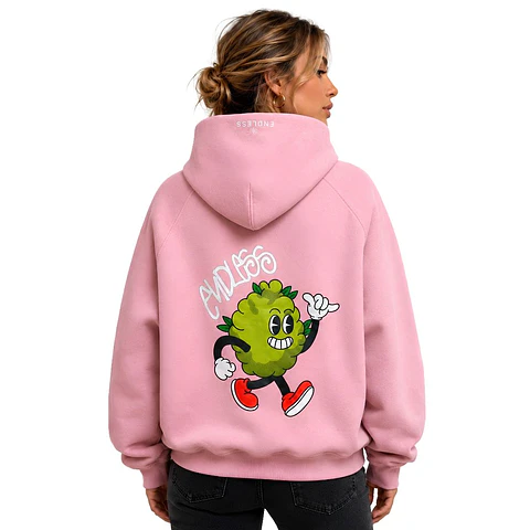 Polerón Hoodie Rosado Cogollito Chill - Fumetas x Endless