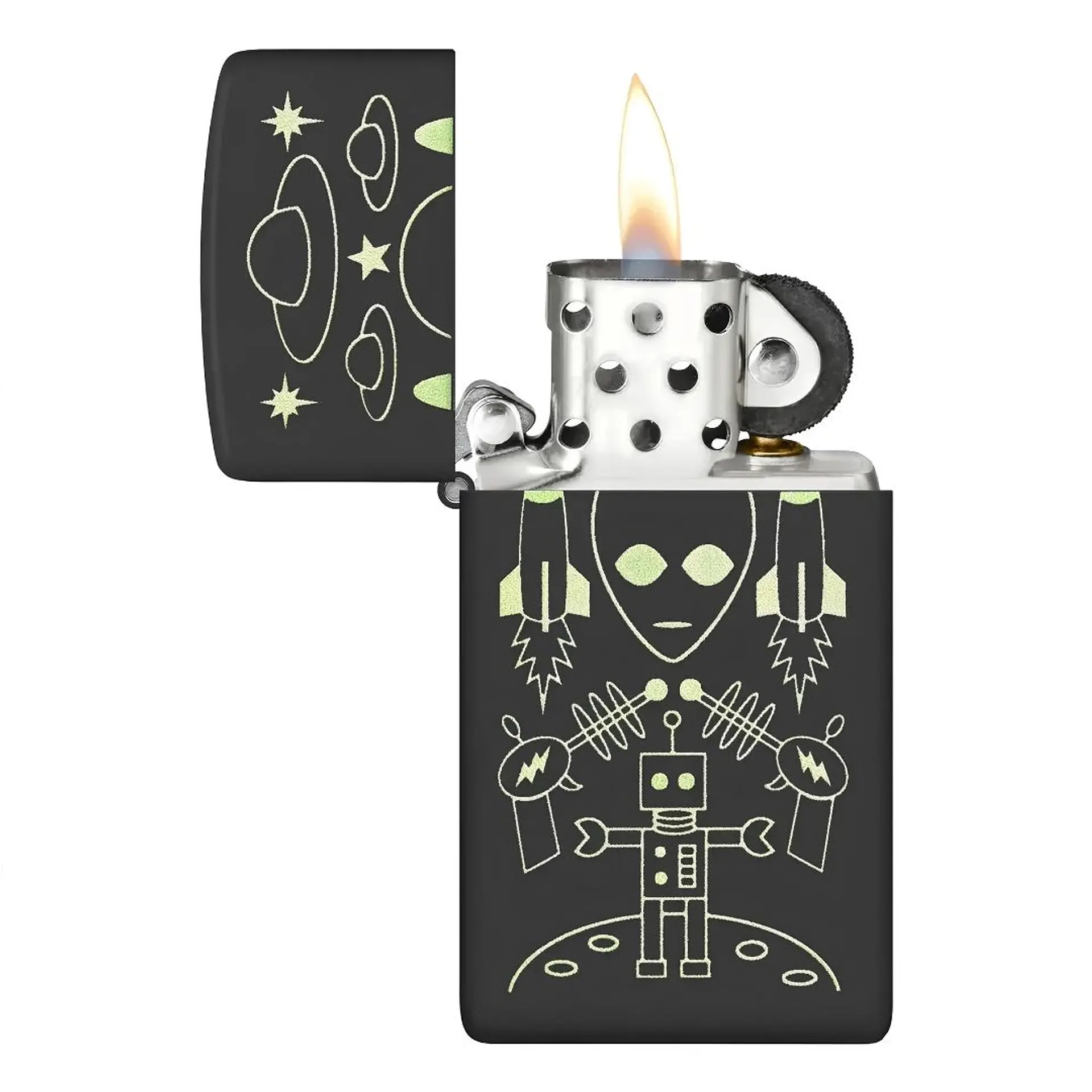 Encendedor Zippo Slim Alien Design  2