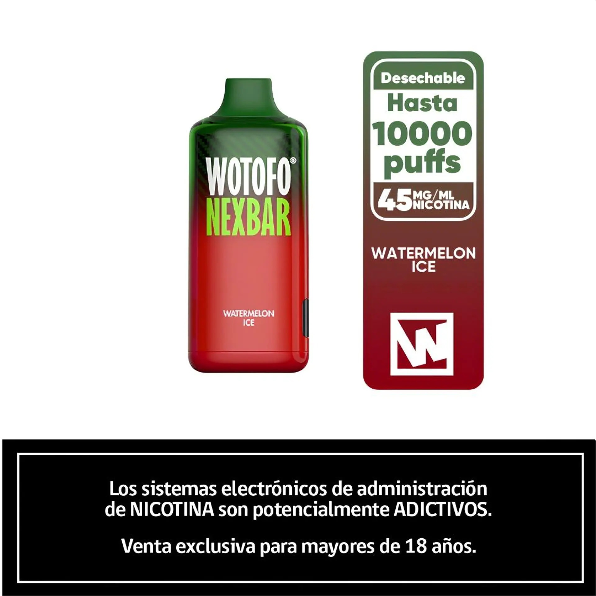 Wotofo Nexbar Vaporizador 10K Puffs 2