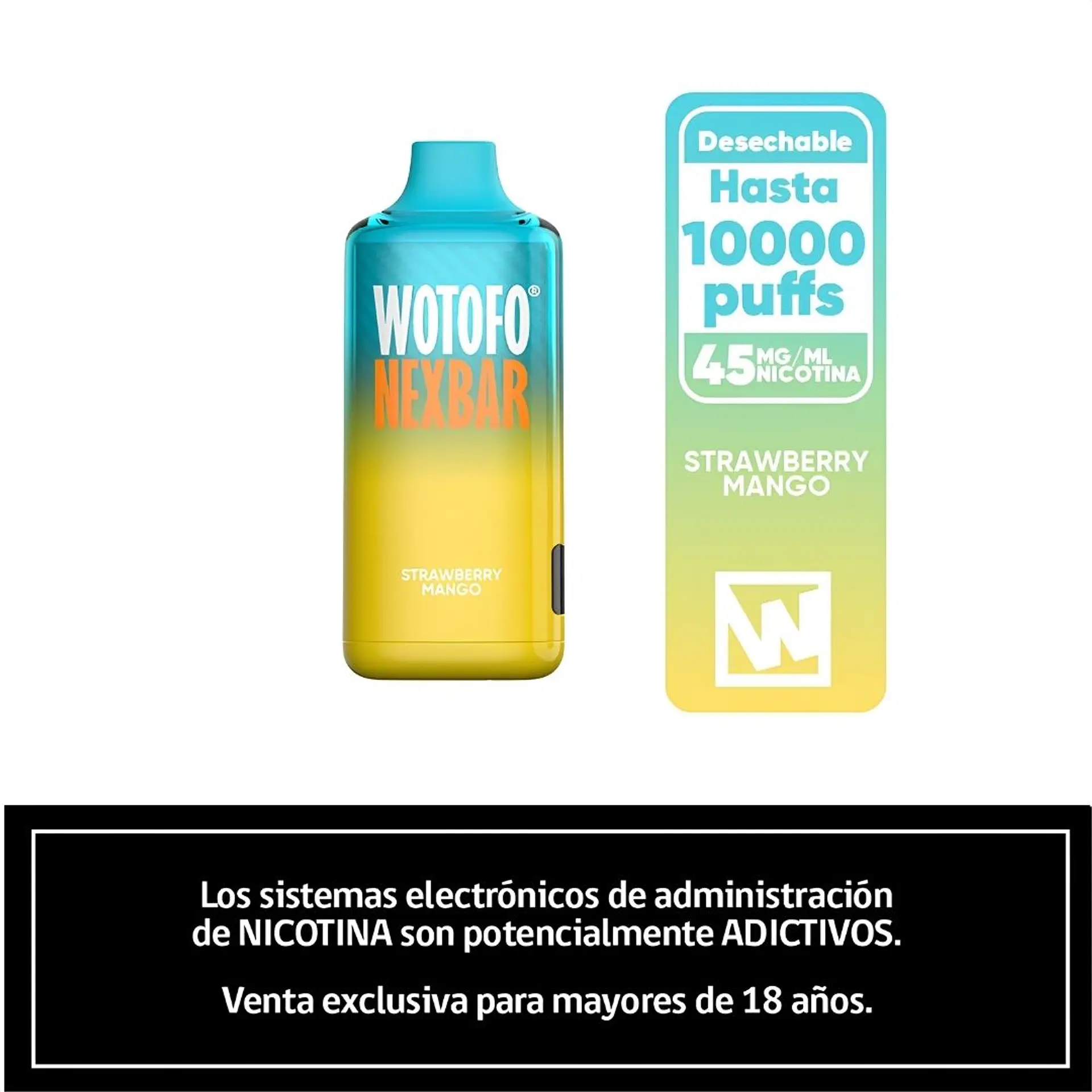 Wotofo Nexbar Vaporizador 10K Puffs 3