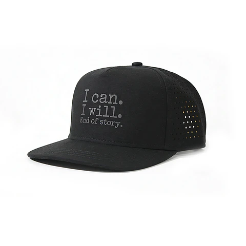 Trucker Cap Funbox Flat Micro I Can I Will Black
