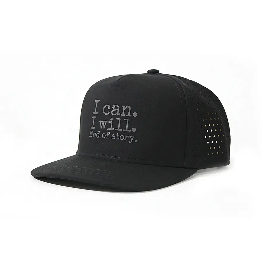 Trucker Cap Funbox Flat Micro I Can I Will Black 1