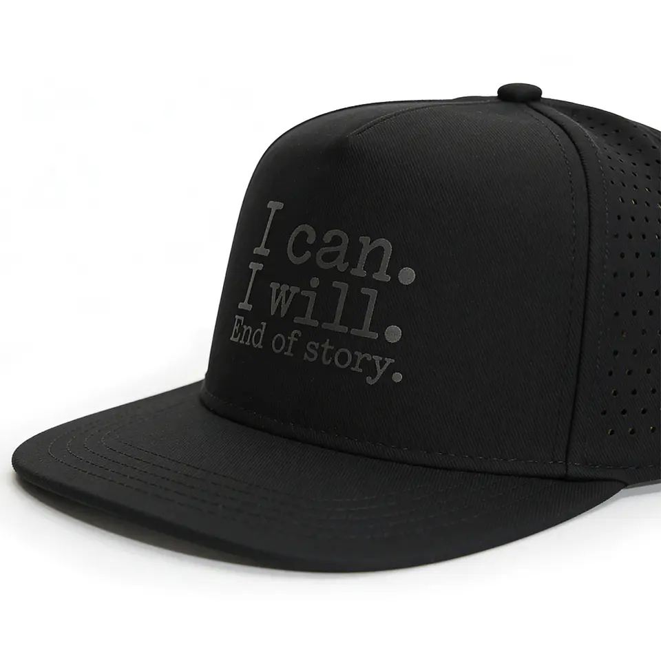 Trucker Cap Funbox Flat Micro I Can I Will Black 3