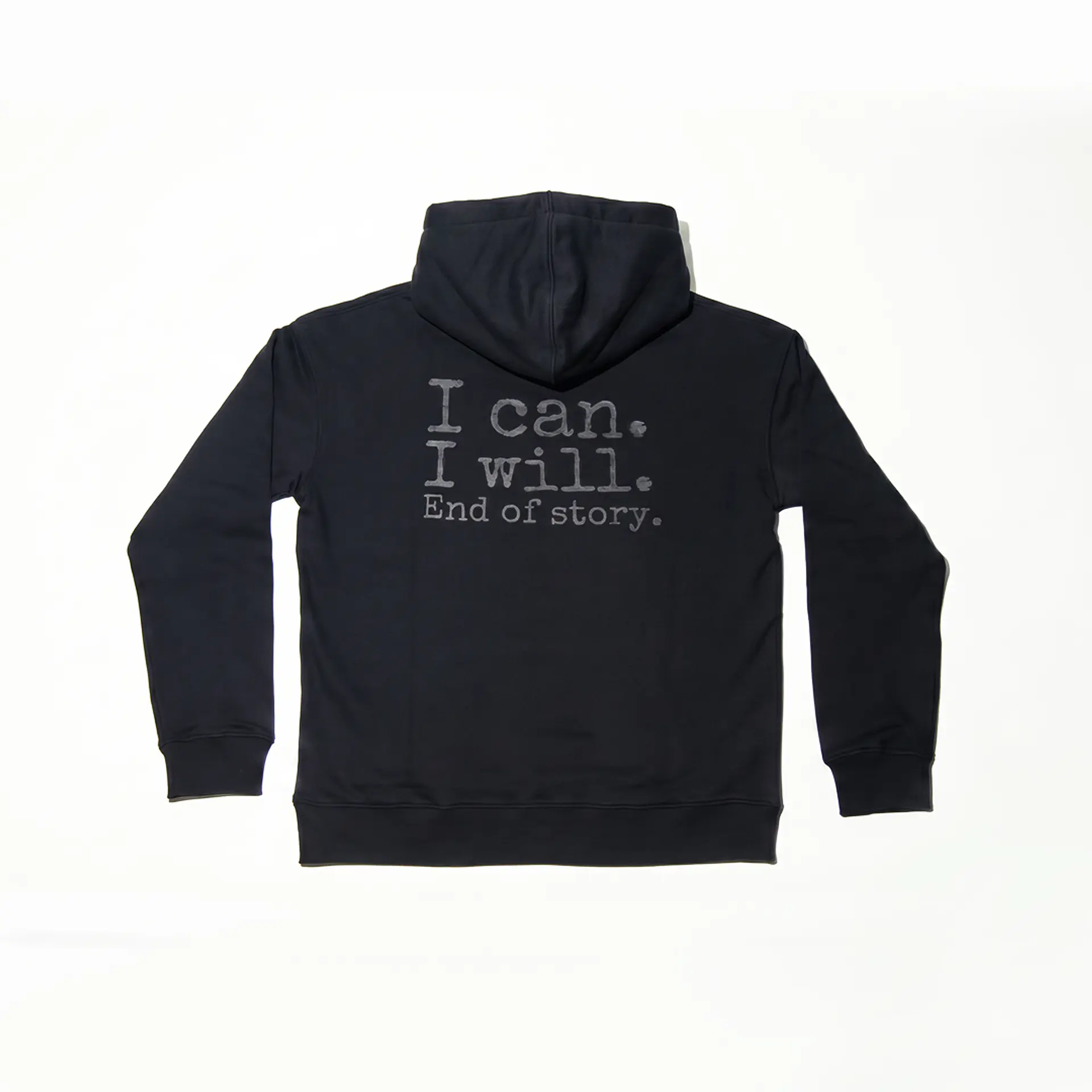 Sweat Hood Funbox I Can I Will Black 540 GSM 3