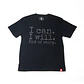 T-Shirt Funbox I Can I Will Black - Thumbnail 1