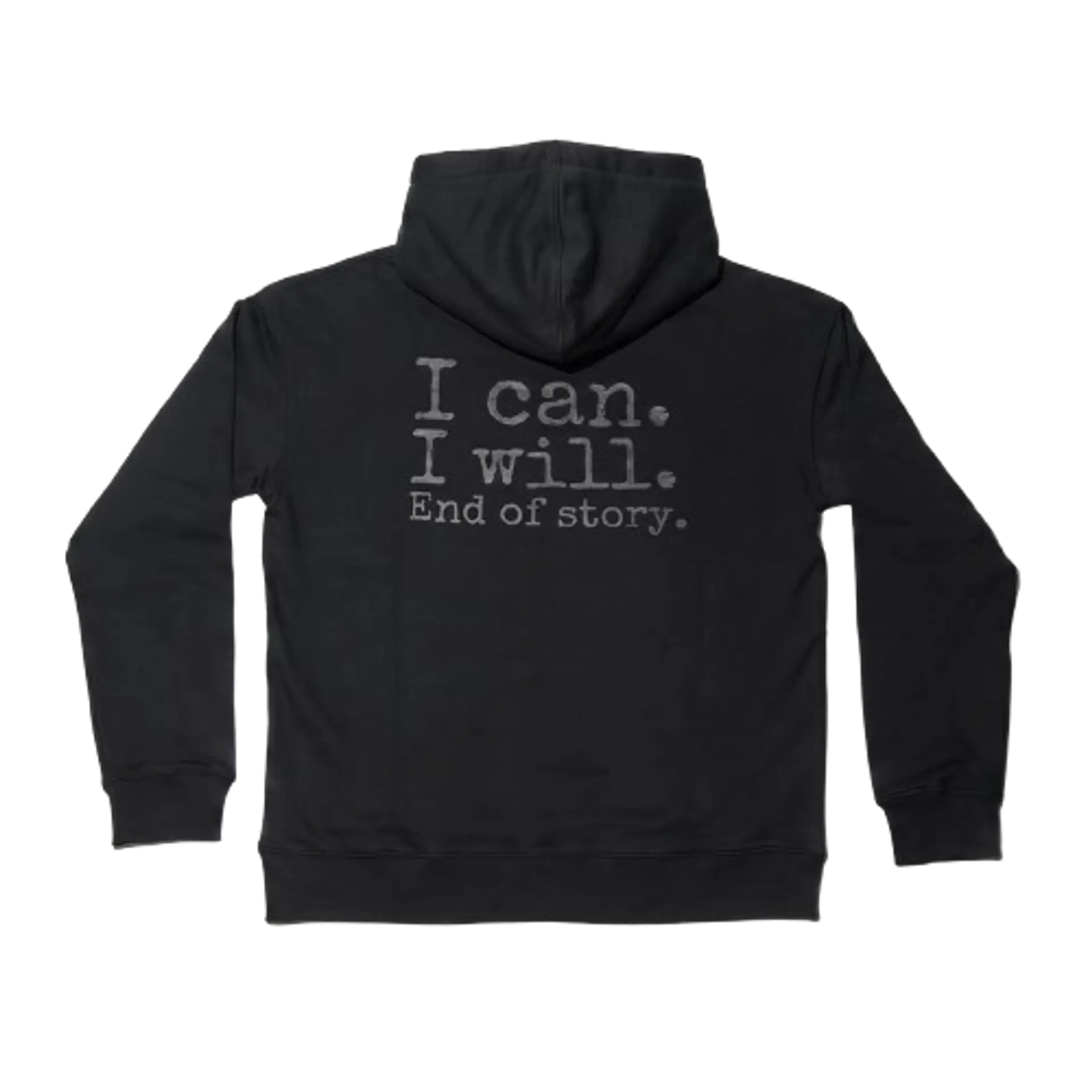 Sweat Hood Funbox I Can I Will Black 540 GSM 1