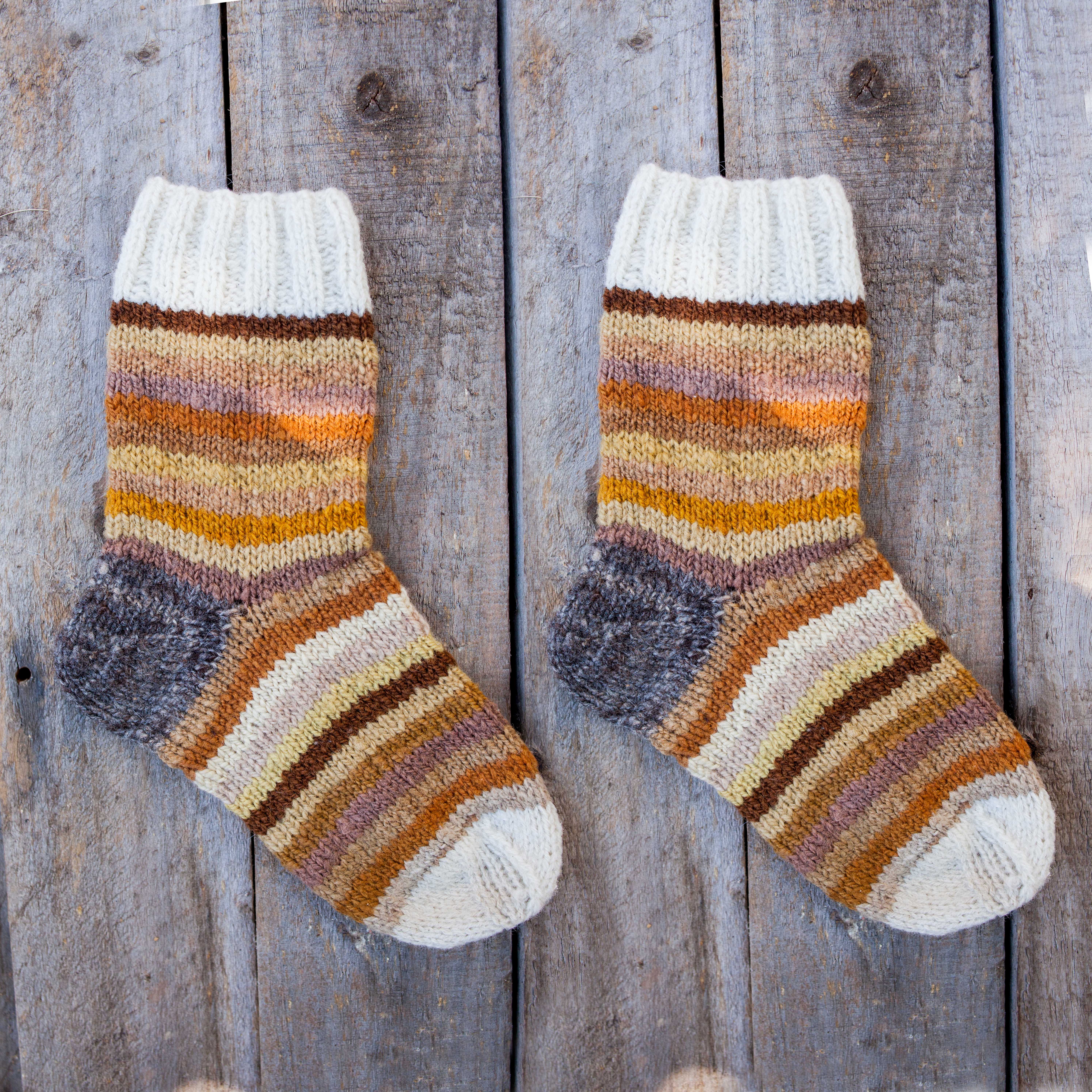 Long Merino Sock Colors Quitral Heel