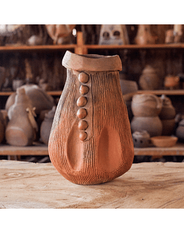 Jar with Buttons made with  Marchigüe Clay