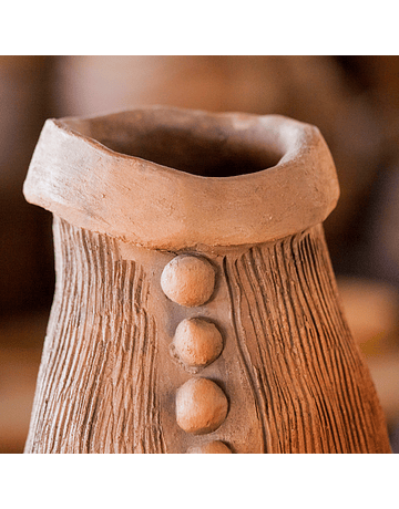 Jar with Buttons made with  Marchigüe Clay