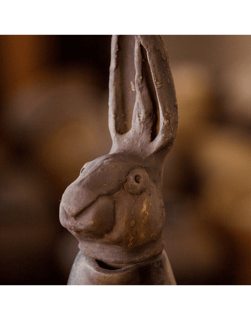 Hare Bottle with Cups made with Marchigüe Clay