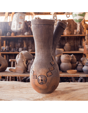 Copper Patina Vase made with Marchigüe Clay