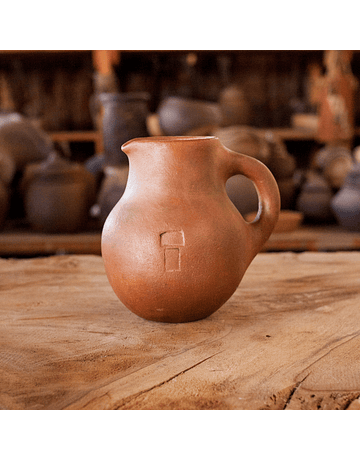 Small Brick Color Jar made with Marchigüe Clay