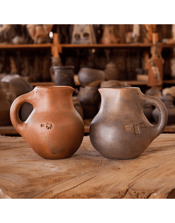 Set of 2 Small Utilitarian Jars made with Marchigüe Clay