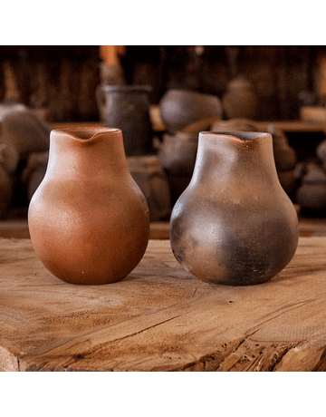Set of 2 Small Utilitarian Jars made with Marchigüe Clay