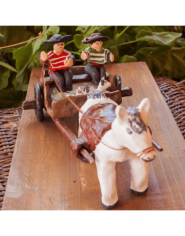 Peasants in Cart Lihueimo Ceramics