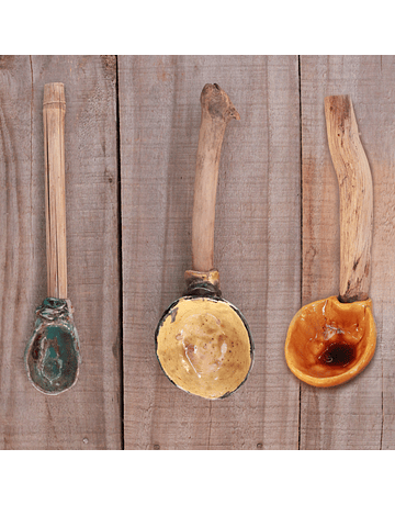 Set 3 Spoons in Light Blue, Yellow and Orange