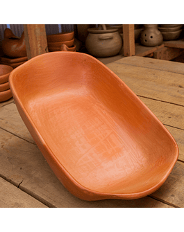Vassoio Rettangolare con Manico in Ceramica di Pañul