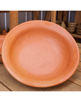 Piatto Rotondo Grande con Bordo in Ceramica di Pañul