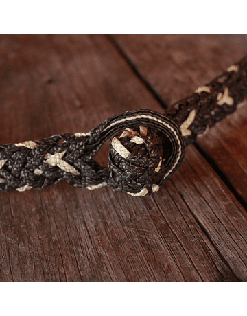 Quitral and Natural Braided Belt