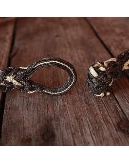 Quitral and Natural Braided Belt