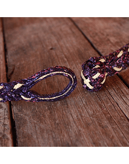 Grape and Natural Braided Belt
