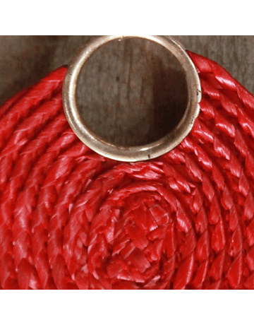 Red Theatine and Silver Earrings