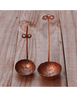 Hammered Copper Ladle Set