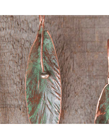 Native Flora Sulfated Copper Earrings