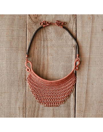 Copper Chainmail Necklace
