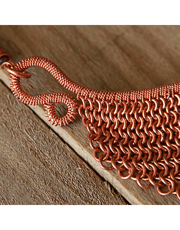 Copper Chainmail Necklace