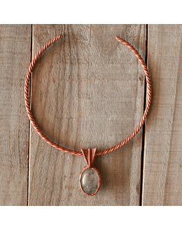 Copper Viking Tiara Stone Quartz