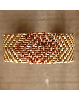 Copper Bronze Filigree Woven Bracelet