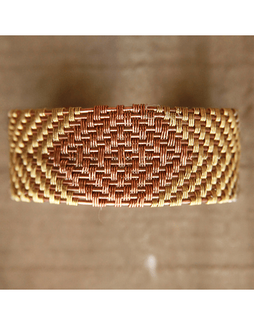 Copper Bronze Filigree Woven Bracelet