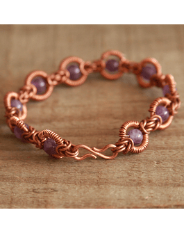 Pulsera Cadena del Inca Amatista Cobre