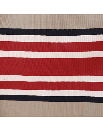 Beige and Red Corralera Blanket