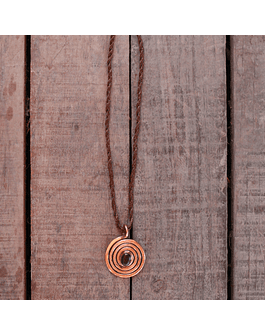 Copper Spiral Jade Necklace