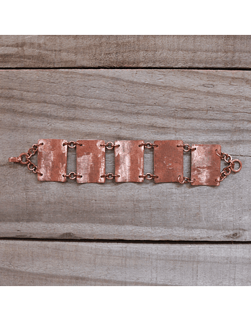 Copper Enamelled Rectangle Bracelet