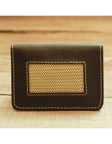 Jacquard Loom Woven Leather Card Holder