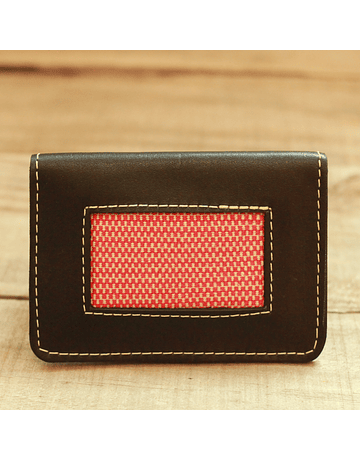 Jacquard Loom Woven Leather Wallet