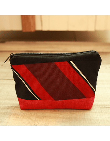 Case with Fringed Loom Fabric