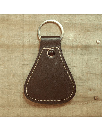 Cluster Loom Woven Leather Keychain
