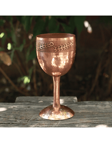 Large Hammered Copper Cup