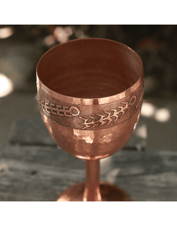 Large Hammered Copper Cup
