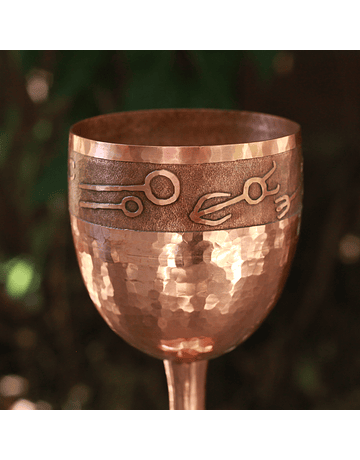 Large Hammered Copper Cup